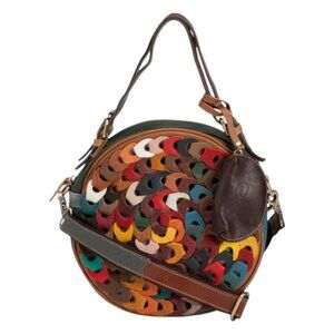 AMERILEATHER Leather Dream Catcher Crossbody Handbag